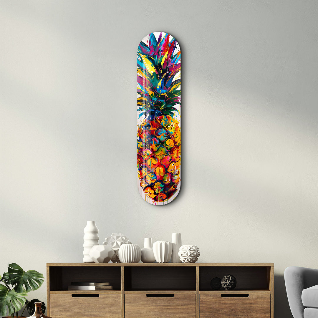 Watercolor Ananas | Glass Wall Art