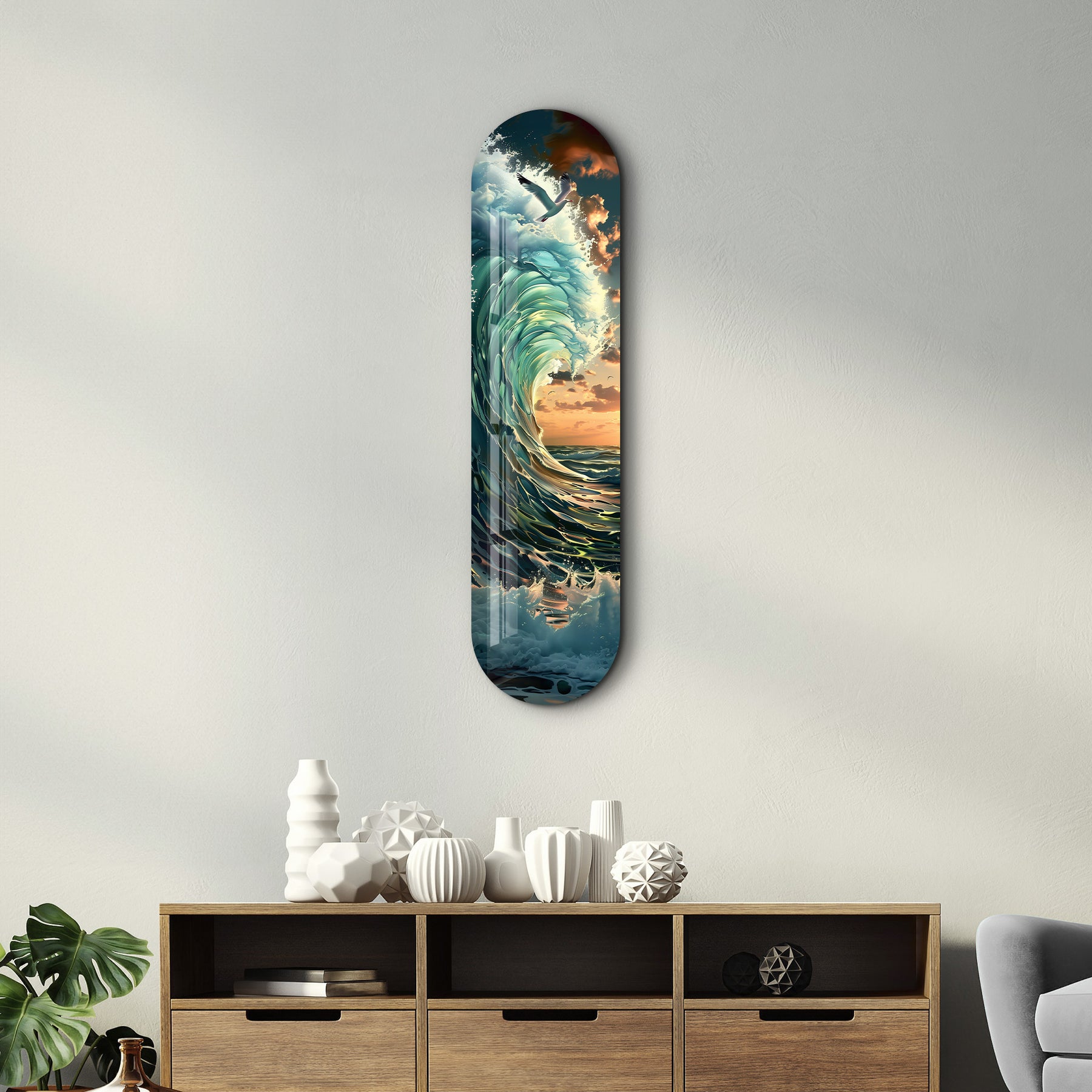 Sea Gull and Ocean V3 | Glass Wall Art – Artdesigna Glass Printing Wall ...