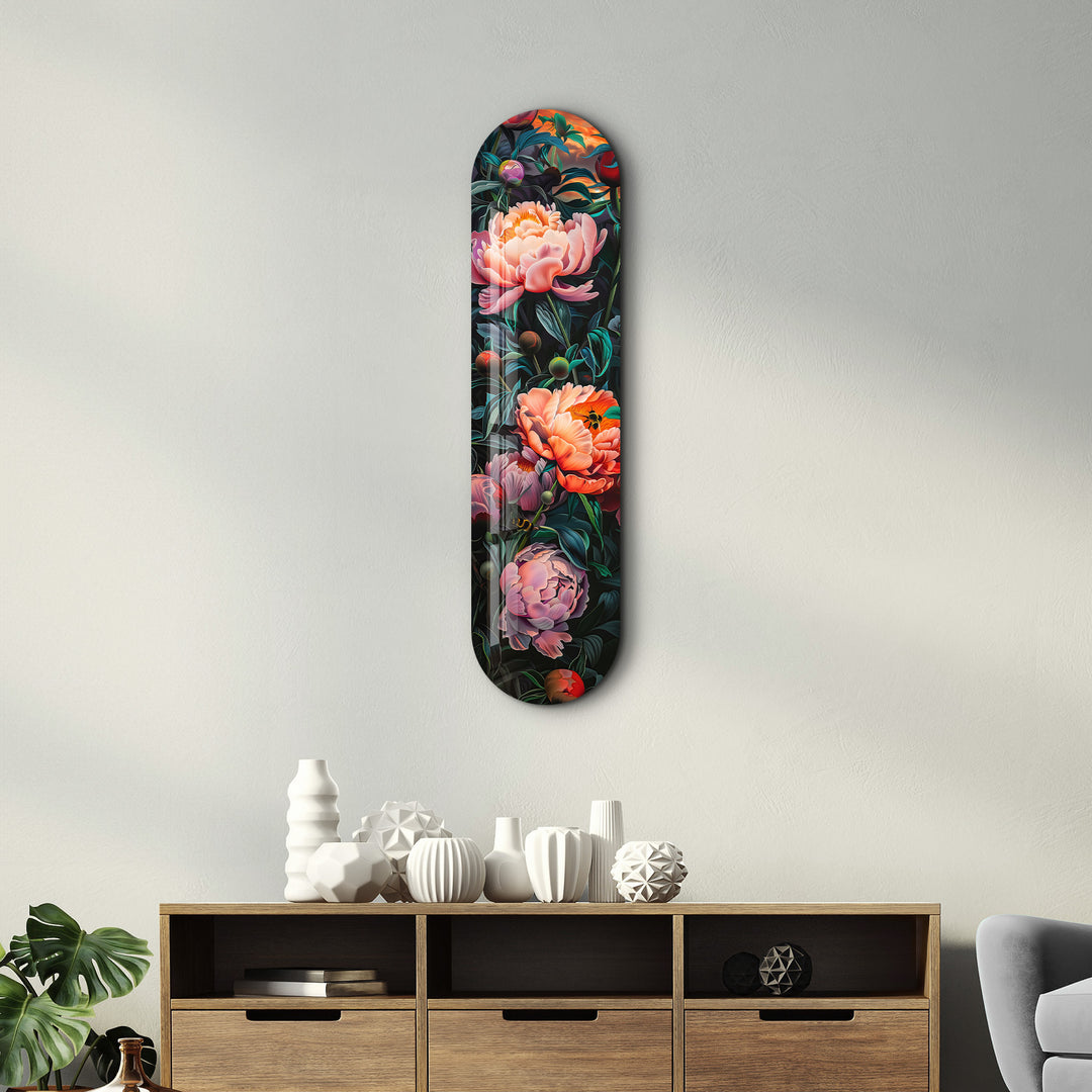 Flowers Painting  V2 | Glass Wall Art