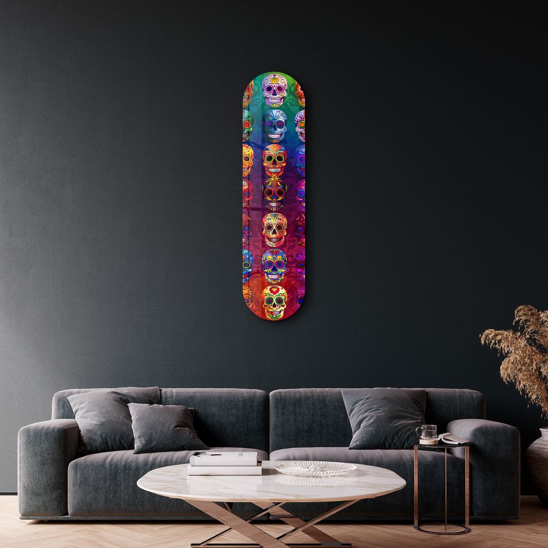 Sugar Skulls | Glass Wall Art