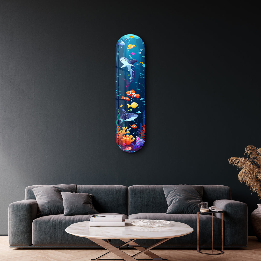 Sweet Shark 1 | Glass Wall Art