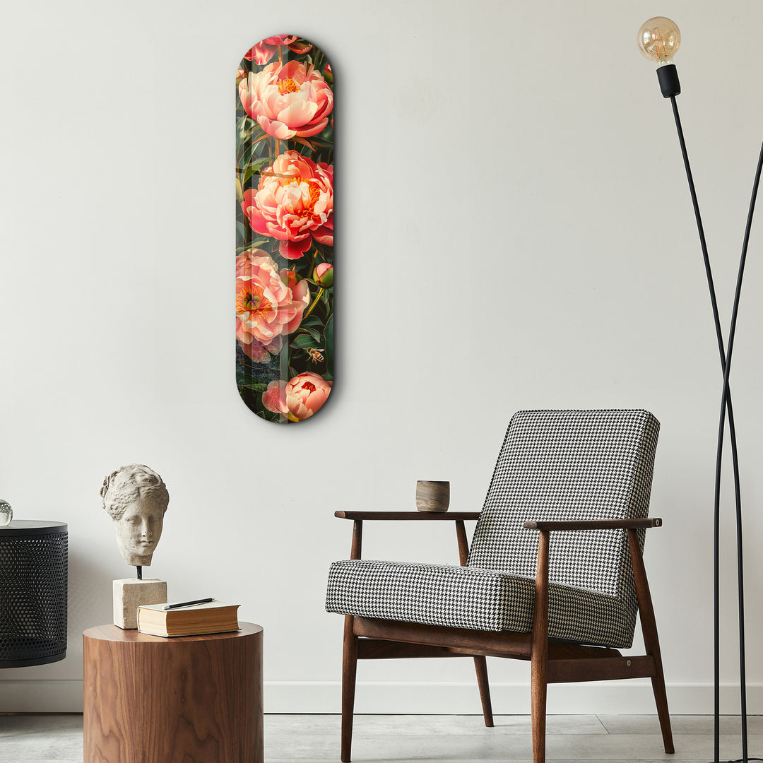 Flowers Painting  V3 | Glass Wall Art