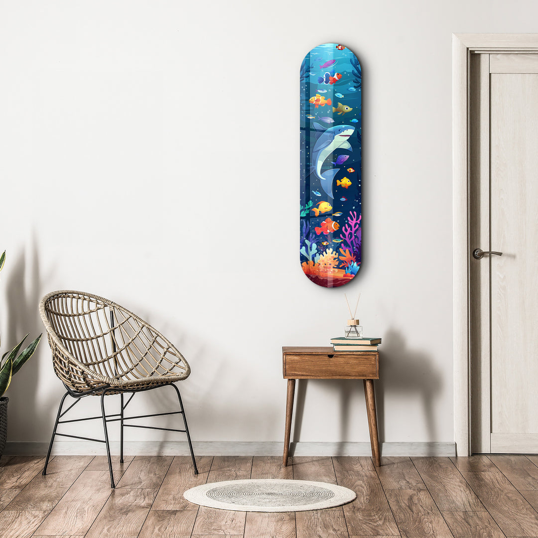 Sweet Shark 2| Glass Wall Art