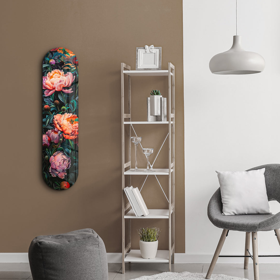 Flowers Painting  V2 | Glass Wall Art