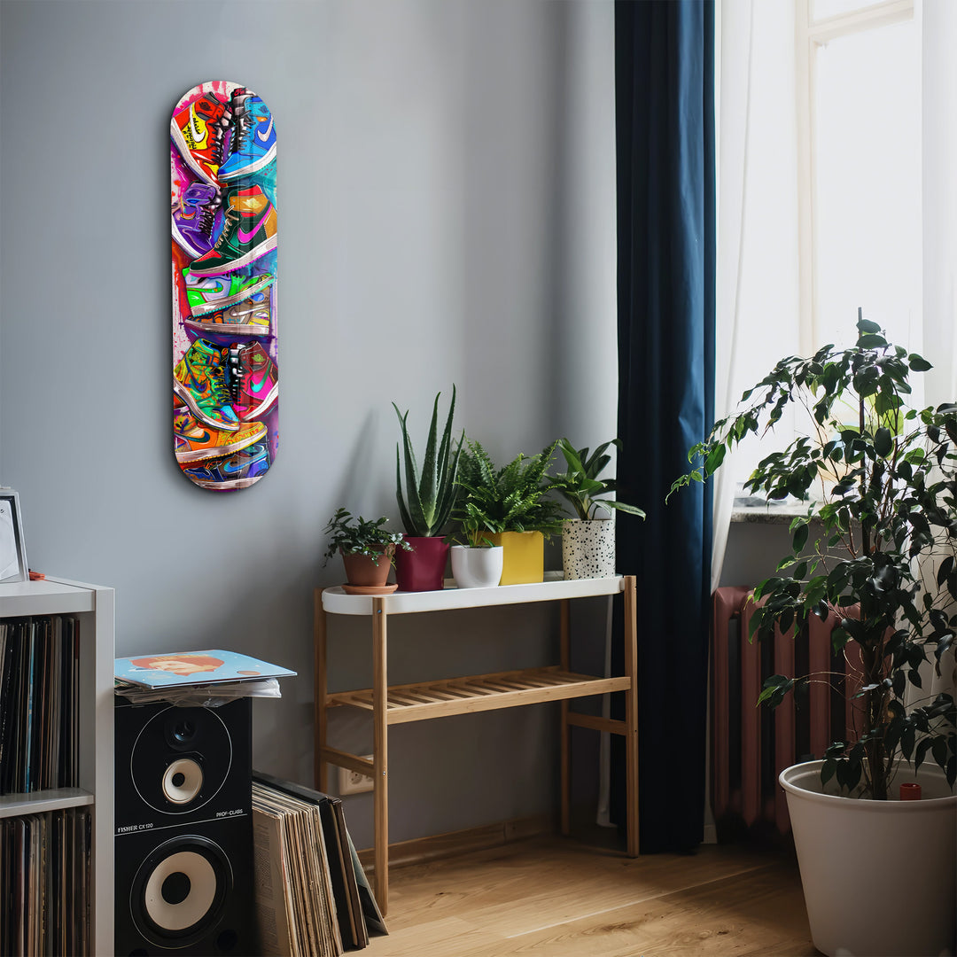 Colorful Sneakers | Glass Wall Art