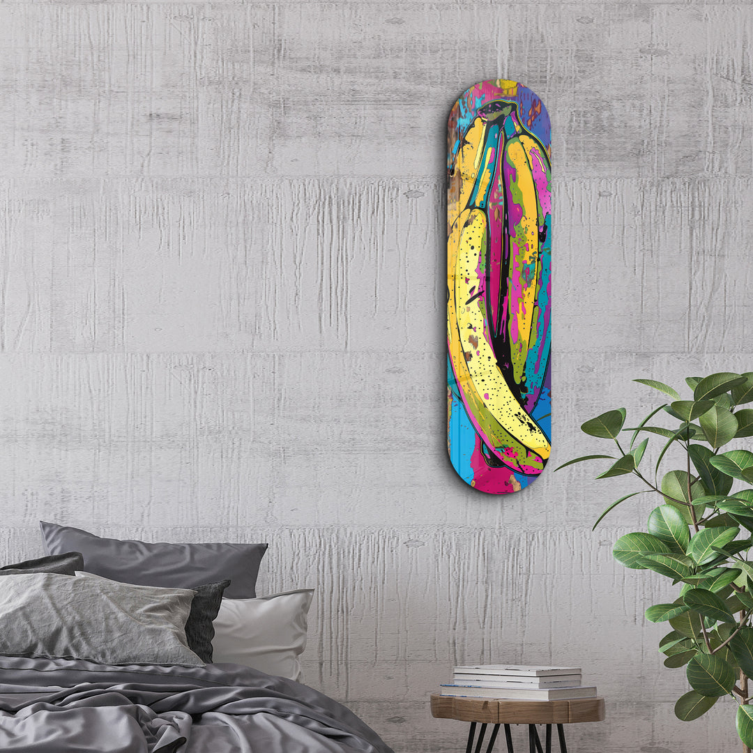 Bananas with Paint | Glass Wall Art