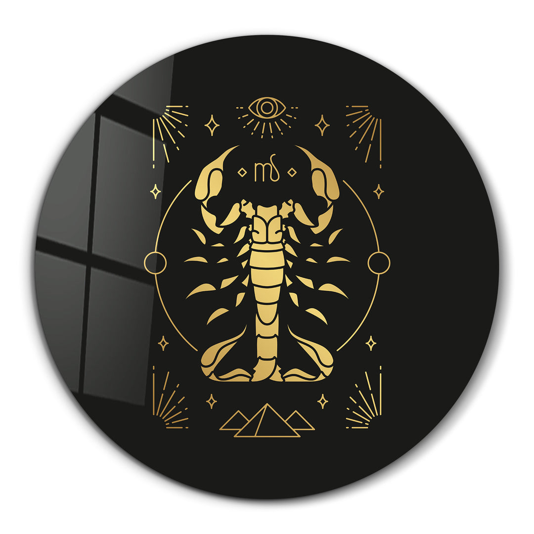 ・"Zodiac Signs - Scorpio"・Rounded Glass Wall Art