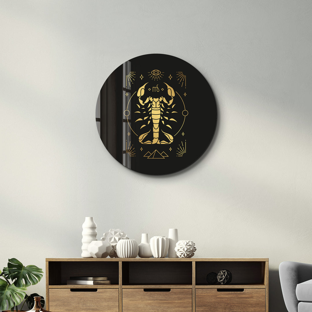 ・"Zodiac Signs - Scorpio"・Rounded Glass Wall Art