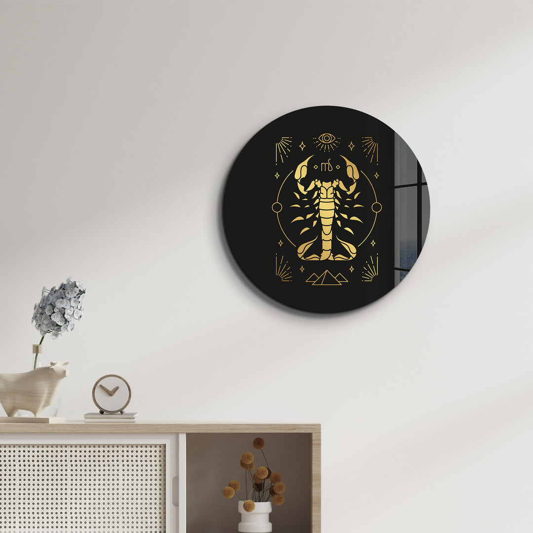 ・"Zodiac Signs - Scorpio"・Rounded Glass Wall Art