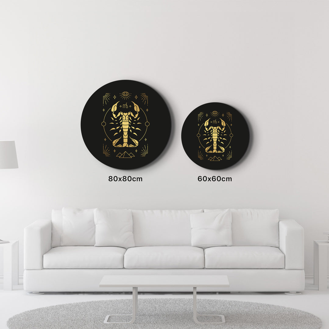 ・"Zodiac Signs - Scorpio"・Rounded Glass Wall Art