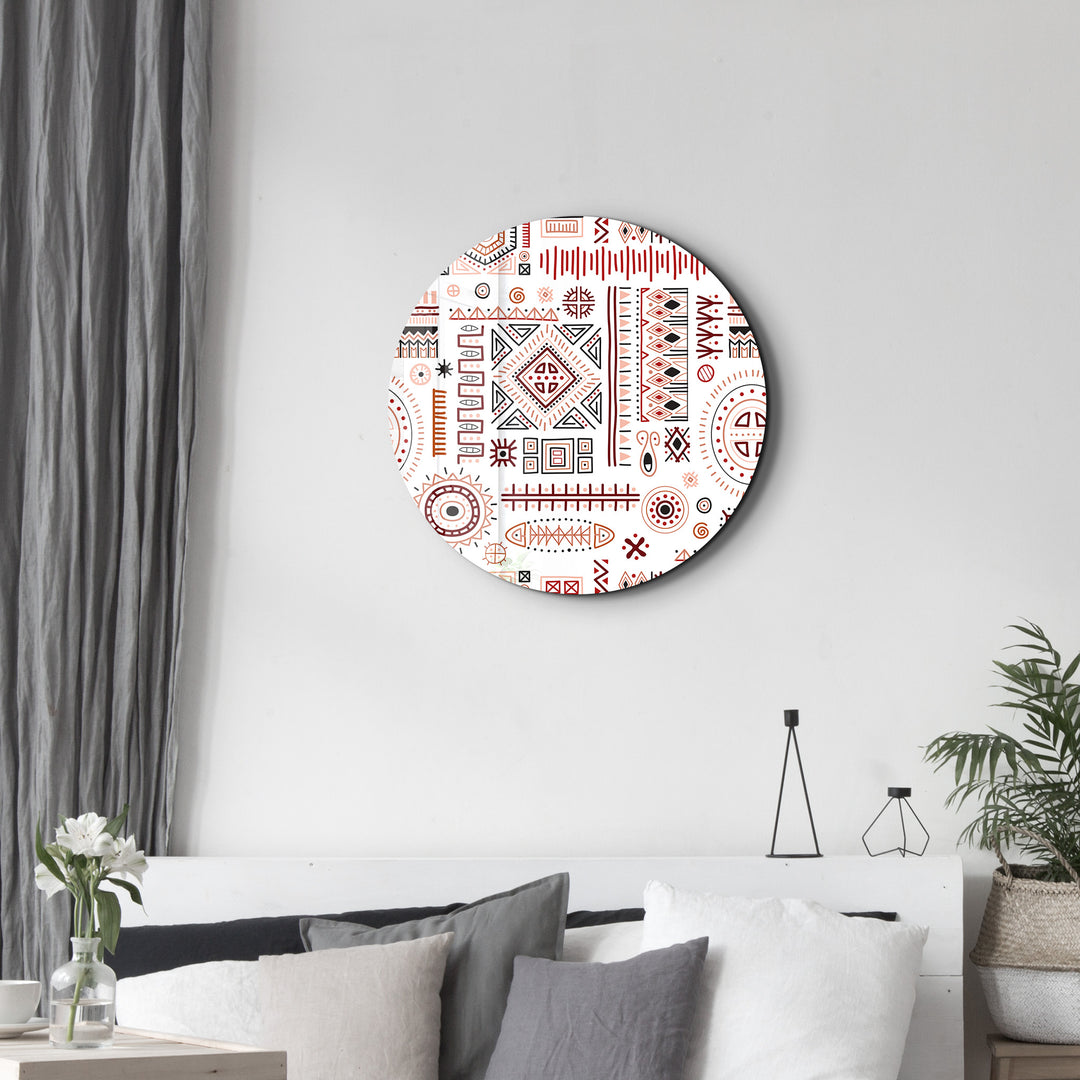 ・"Scandinavian White"・Rounded Glass Wall Art