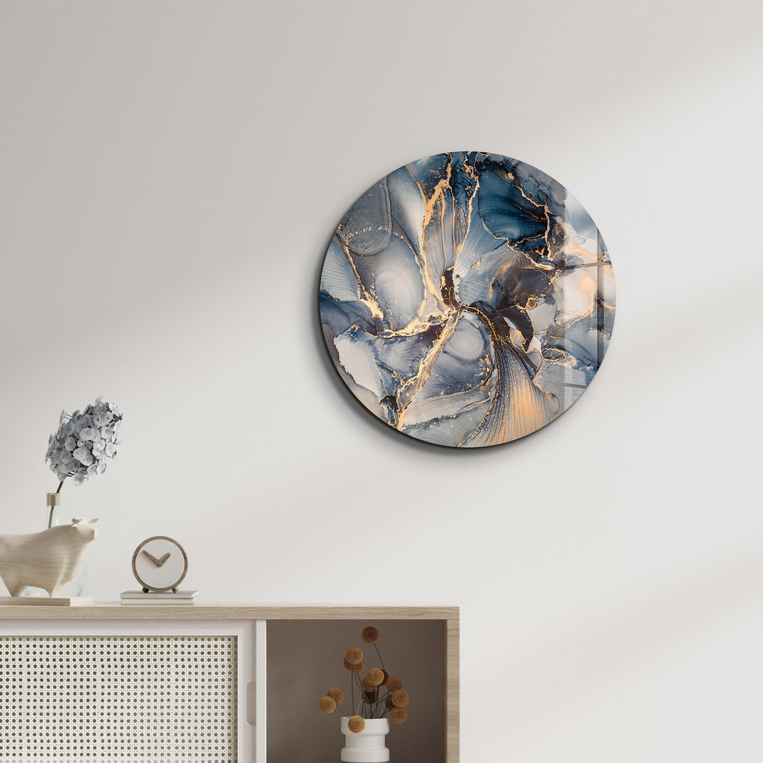 ・"Marble Pattern 2"・Rounded Glass Wall Art