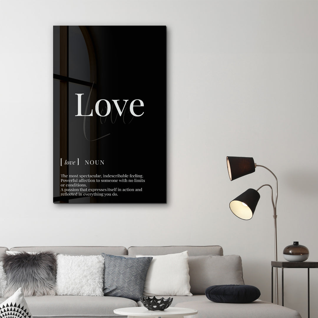 Love | Designers Collection Glass Wall Art