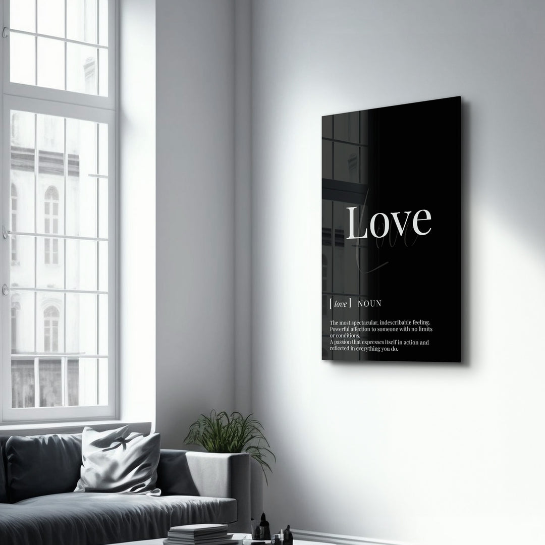 Love | Designers Collection Glass Wall Art