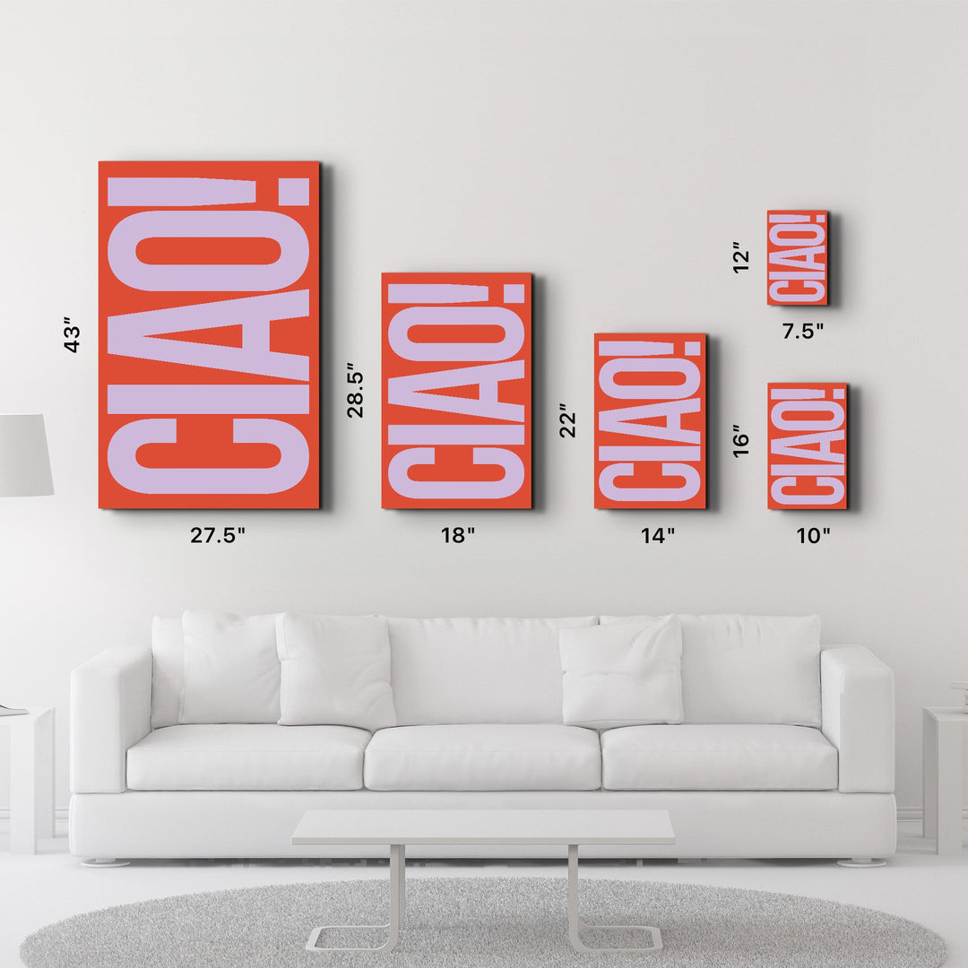 CIAO! | Glass Wall Art