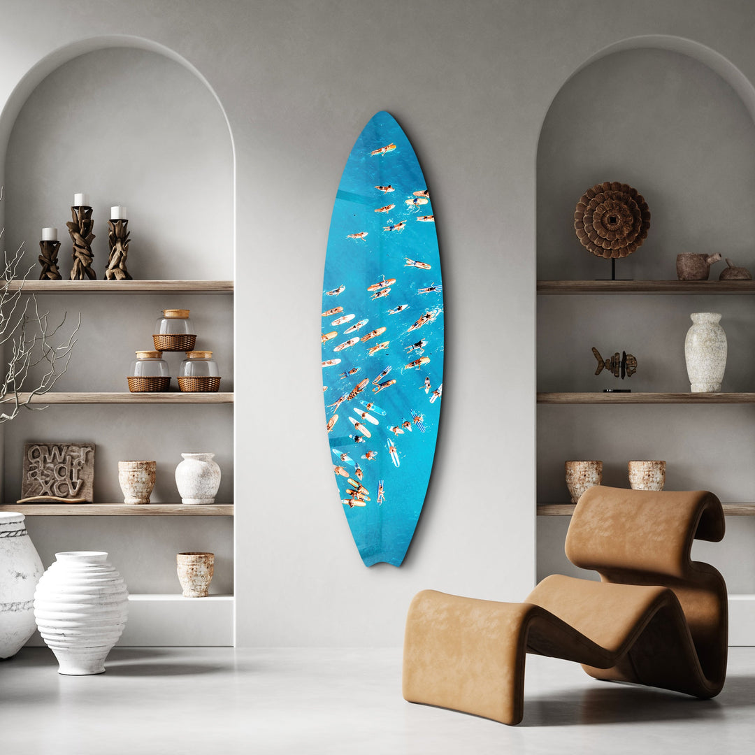 Surf's Up | Surfboard Glass Wall Art