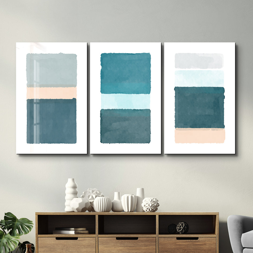 ・"Minimalist - Trio"・Glass Wall Art