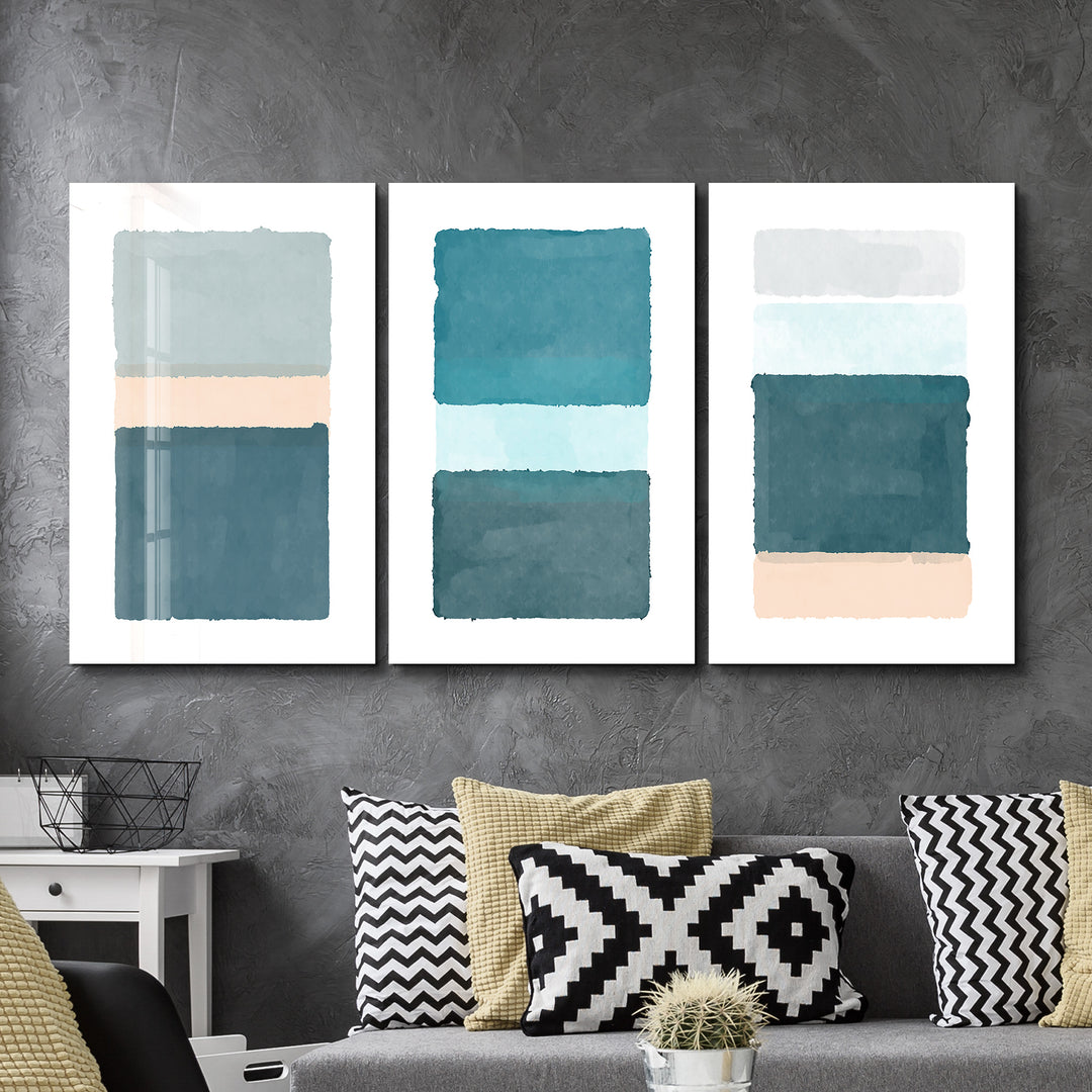 ・"Minimalist - Trio"・Glass Wall Art