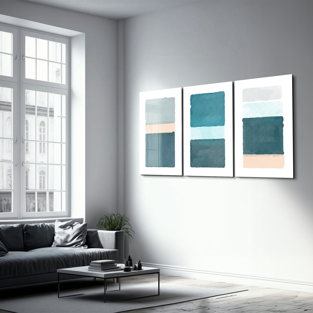 ・"Minimalist - Trio"・Glass Wall Art