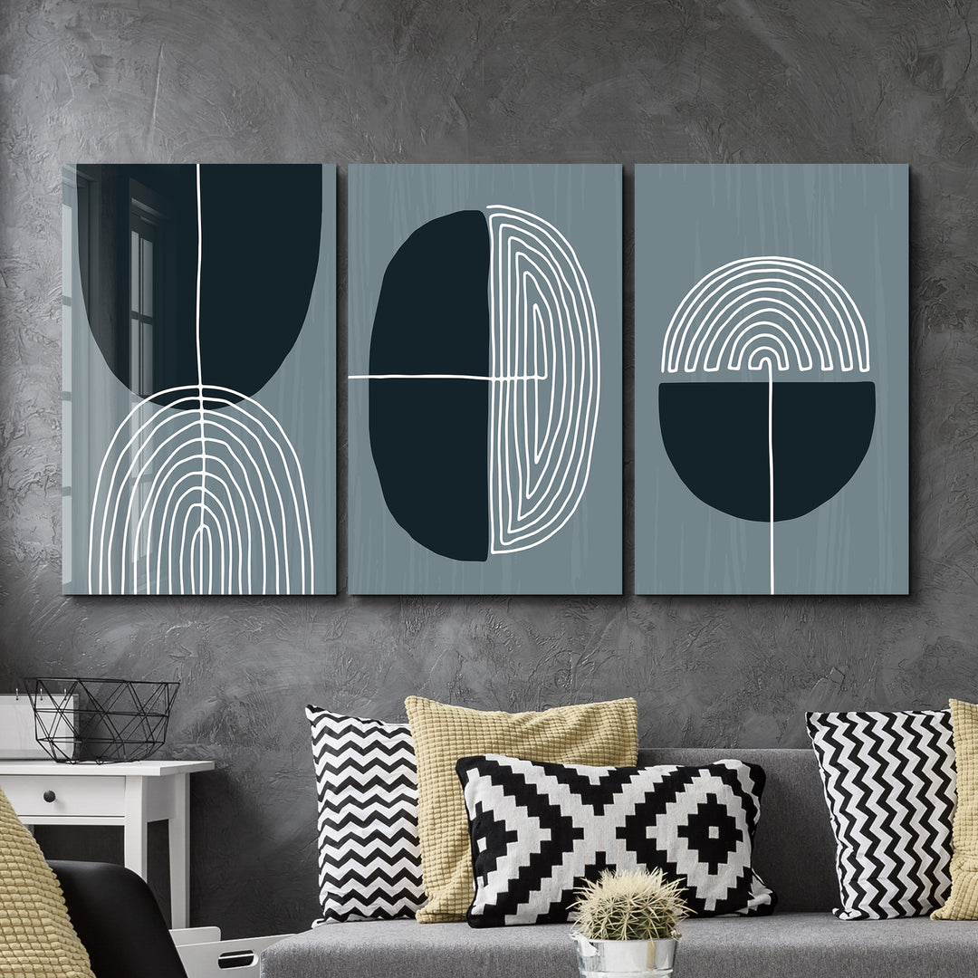 ・"Graue - Trio"・Glass Wall Art