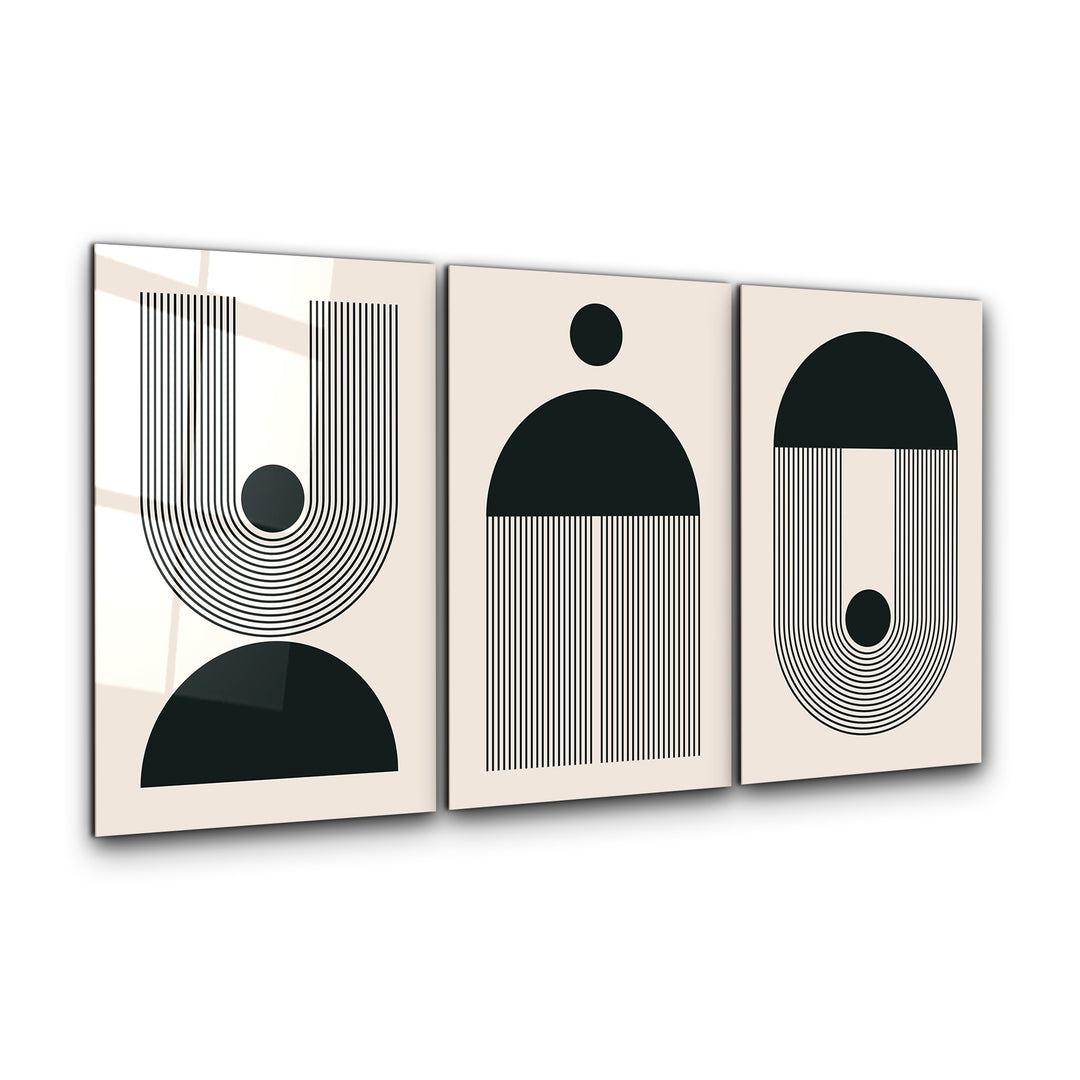 ・"Minimal - Trio"・Glass Wall Art