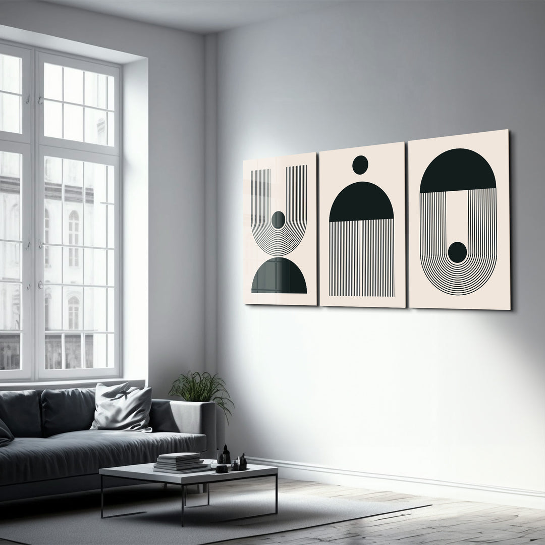 ・"Minimal - Trio"・Glass Wall Art