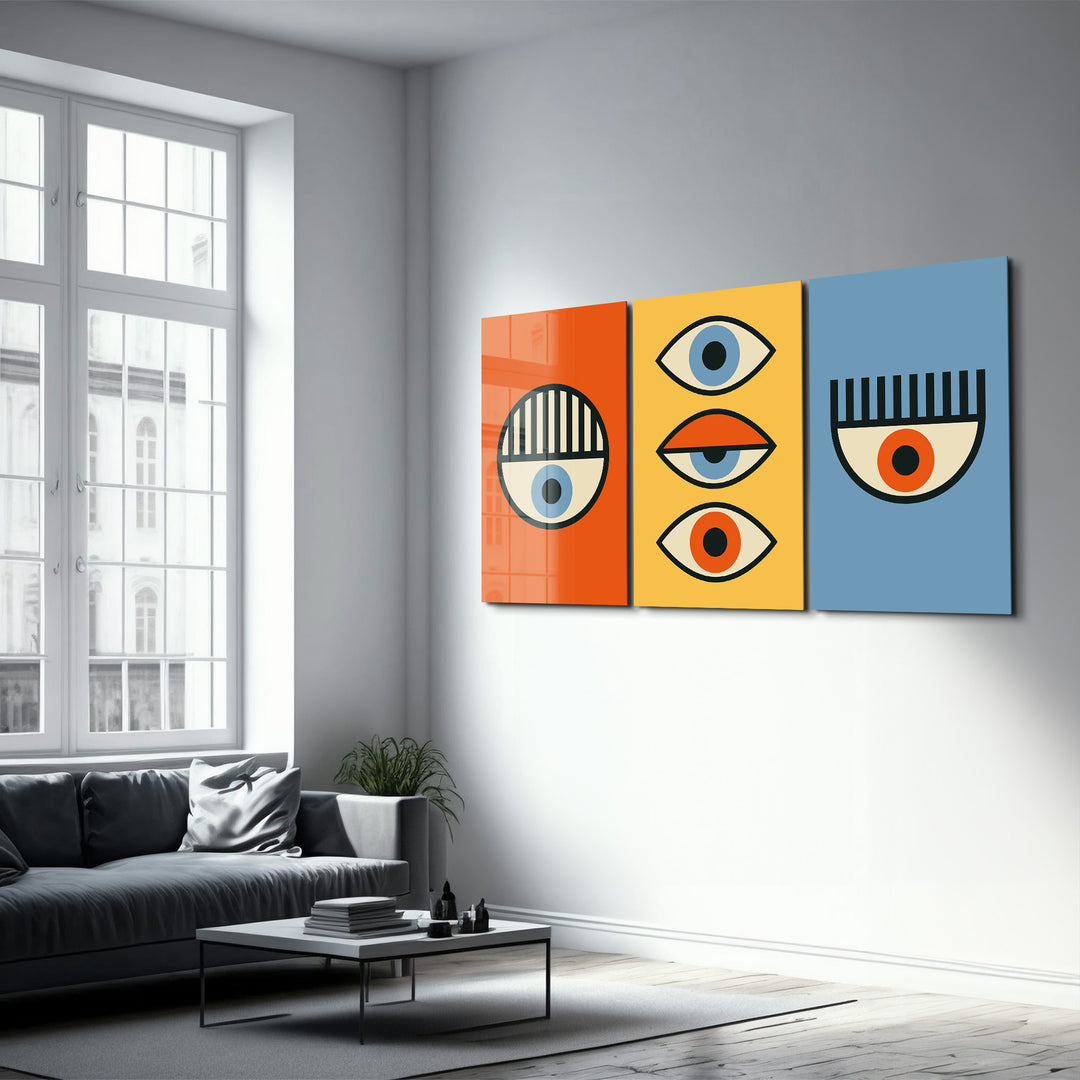 ・"Cleopatra - Trio"・Glass Wall Art