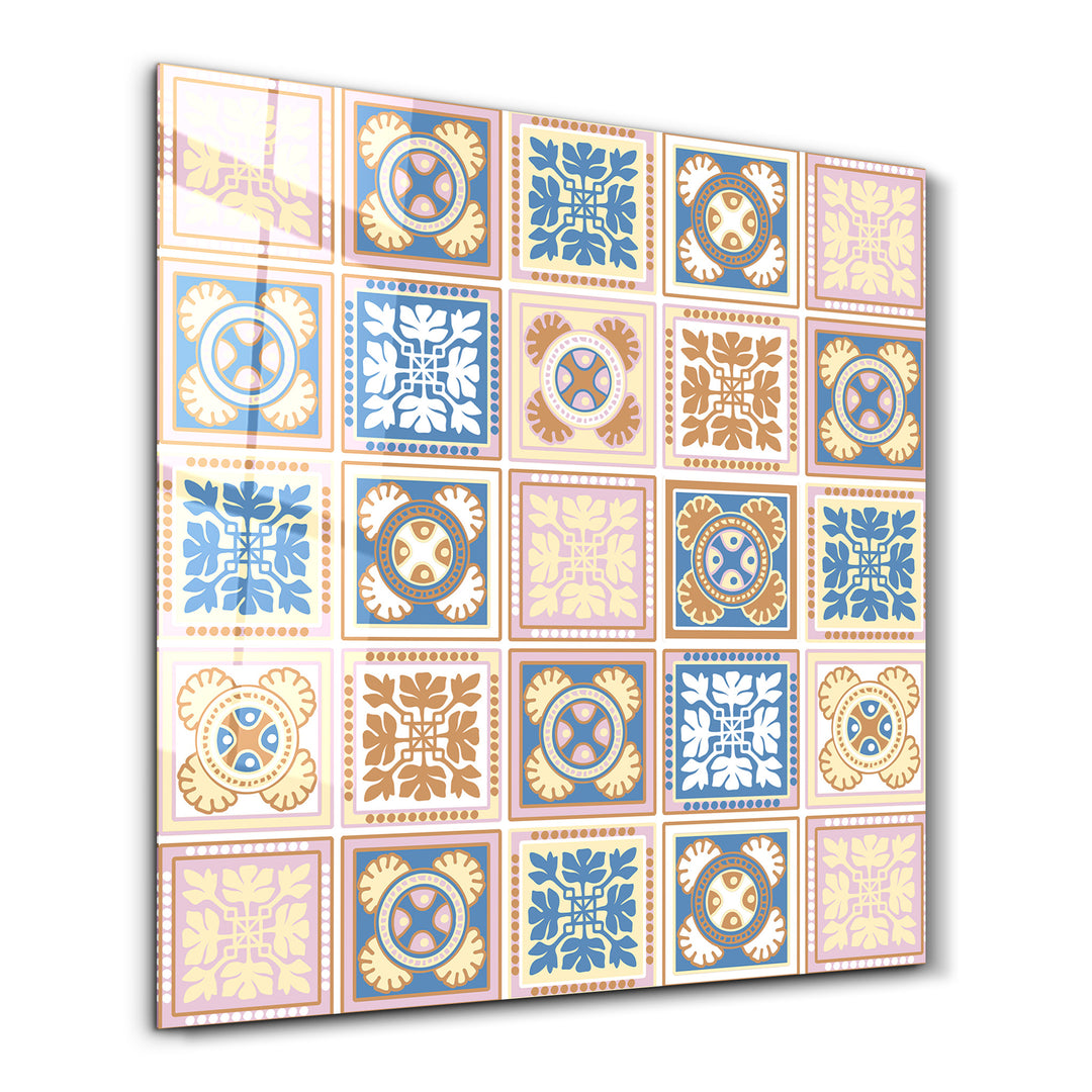 Powder-Pink Italian Ceramic Tiles Collection | Glass Wall Art