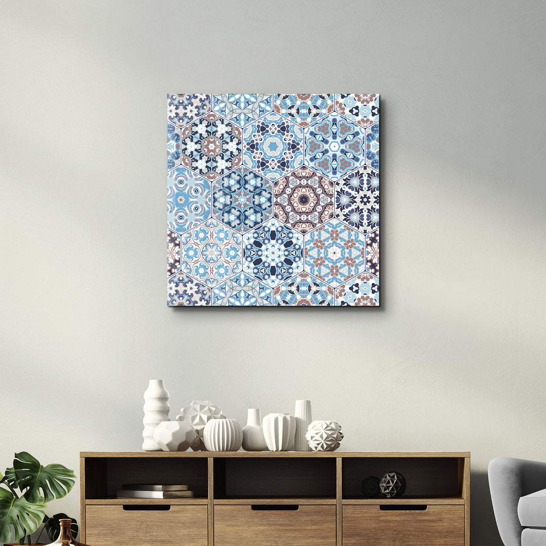 Blue Italian Ceramic Tiles Collection | Glass Wall Art