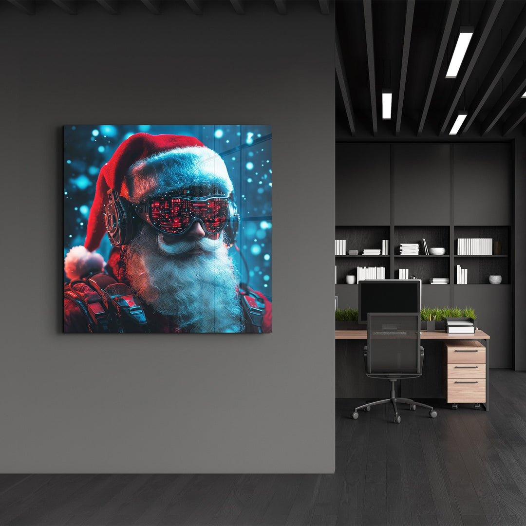 Santa Claus is on Duty | Glass Wall Art