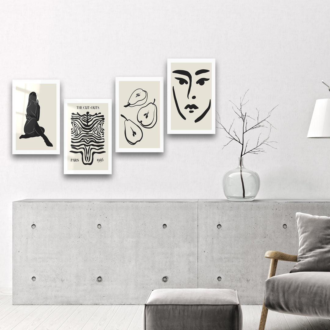 ."The Cut Outs Quadro". Contemporary Gallery Collection Glass Wall Art