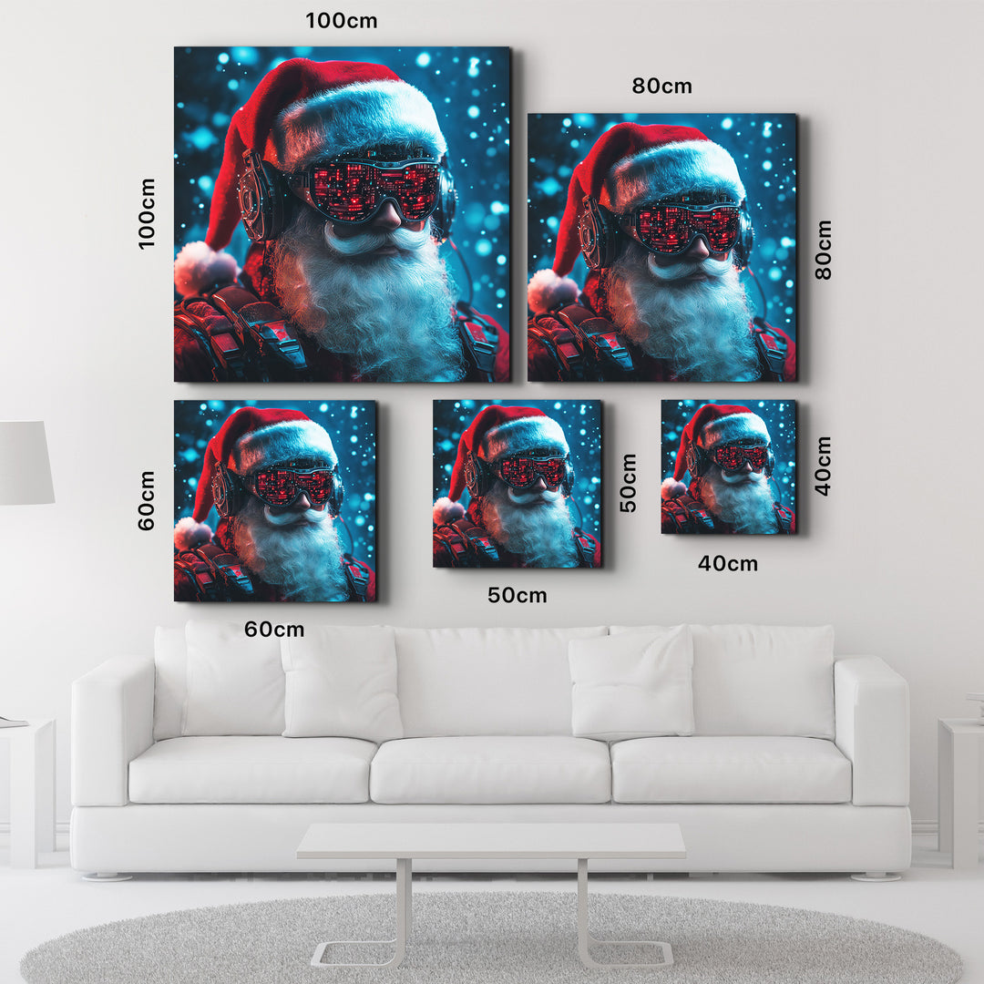 Santa Claus is on Duty | Glass Wall Art