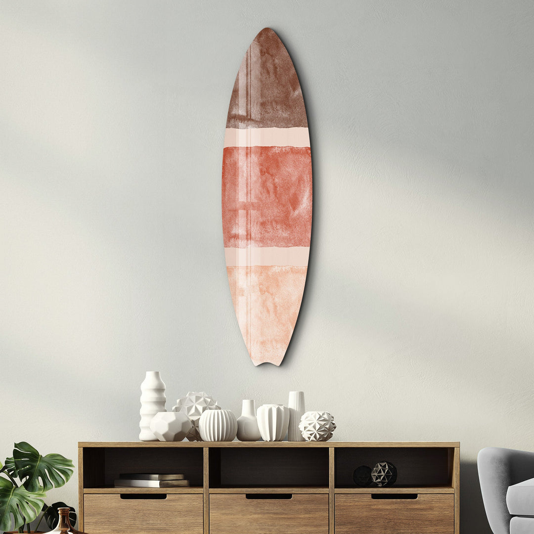 Earthy Tones Abstract | Surfboard Glass Wall Art