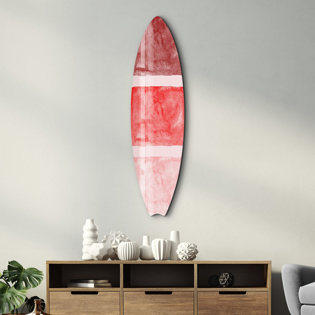 Fiery Sunset Abstract | Surfboard Glass Wall Art