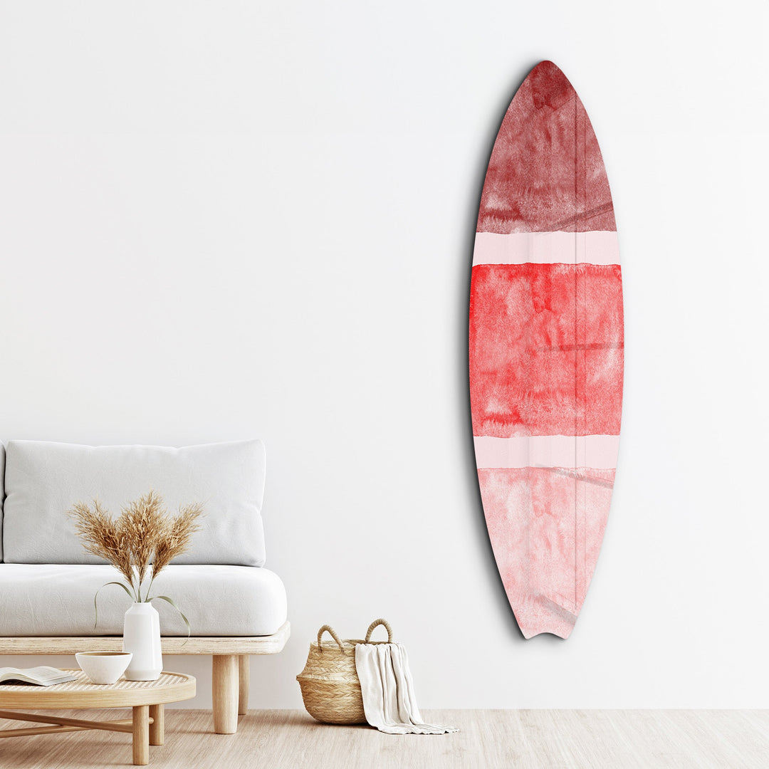 Fiery Sunset Abstract | Surfboard Glass Wall Art