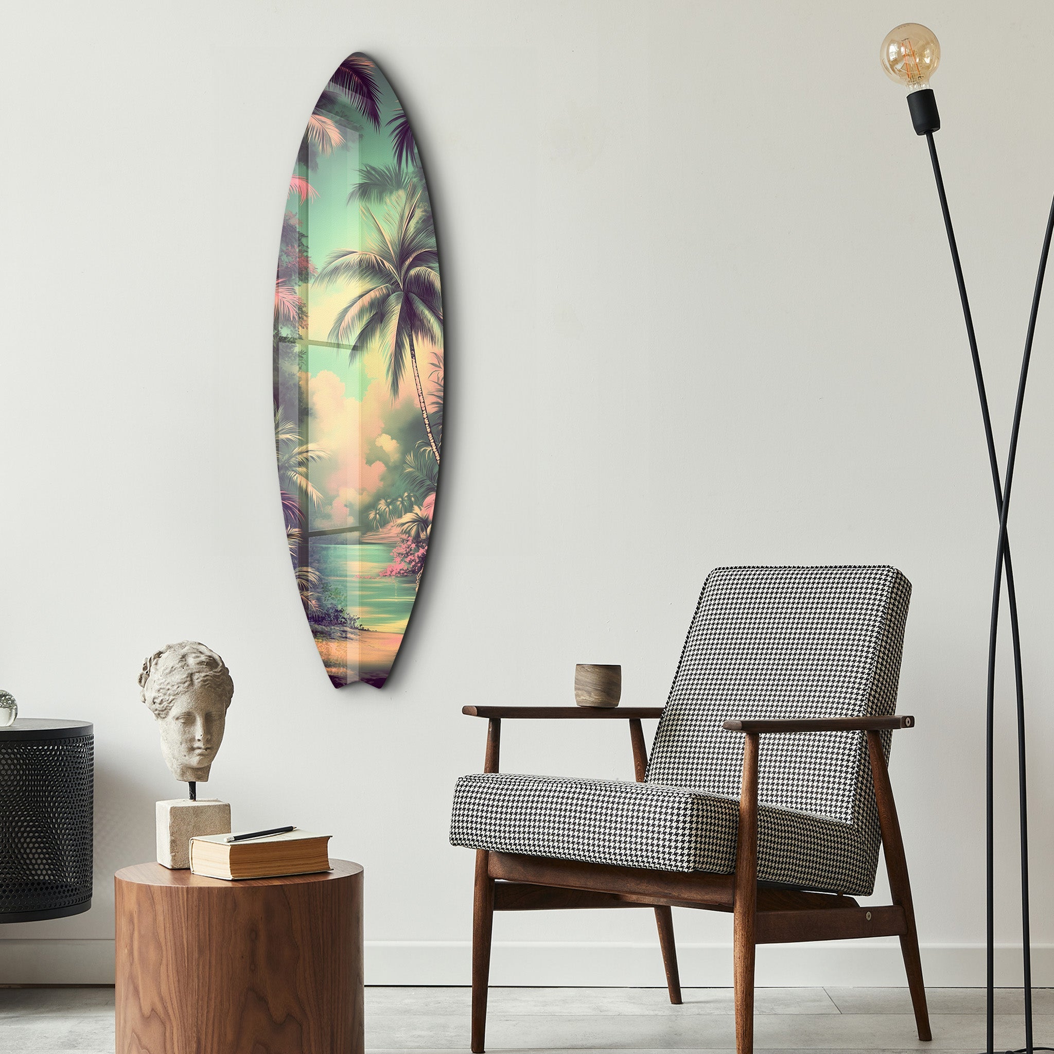 Tropical Paradise | Surfboard Glass Wall Art – Glass