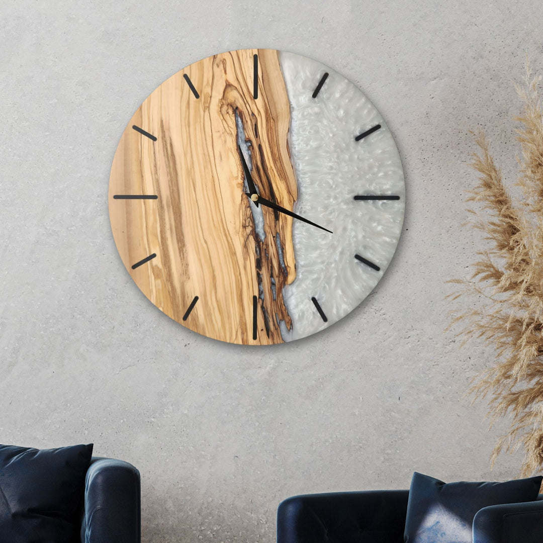 White Pearl Timekeeper | Premium Handmade Wall Clocks