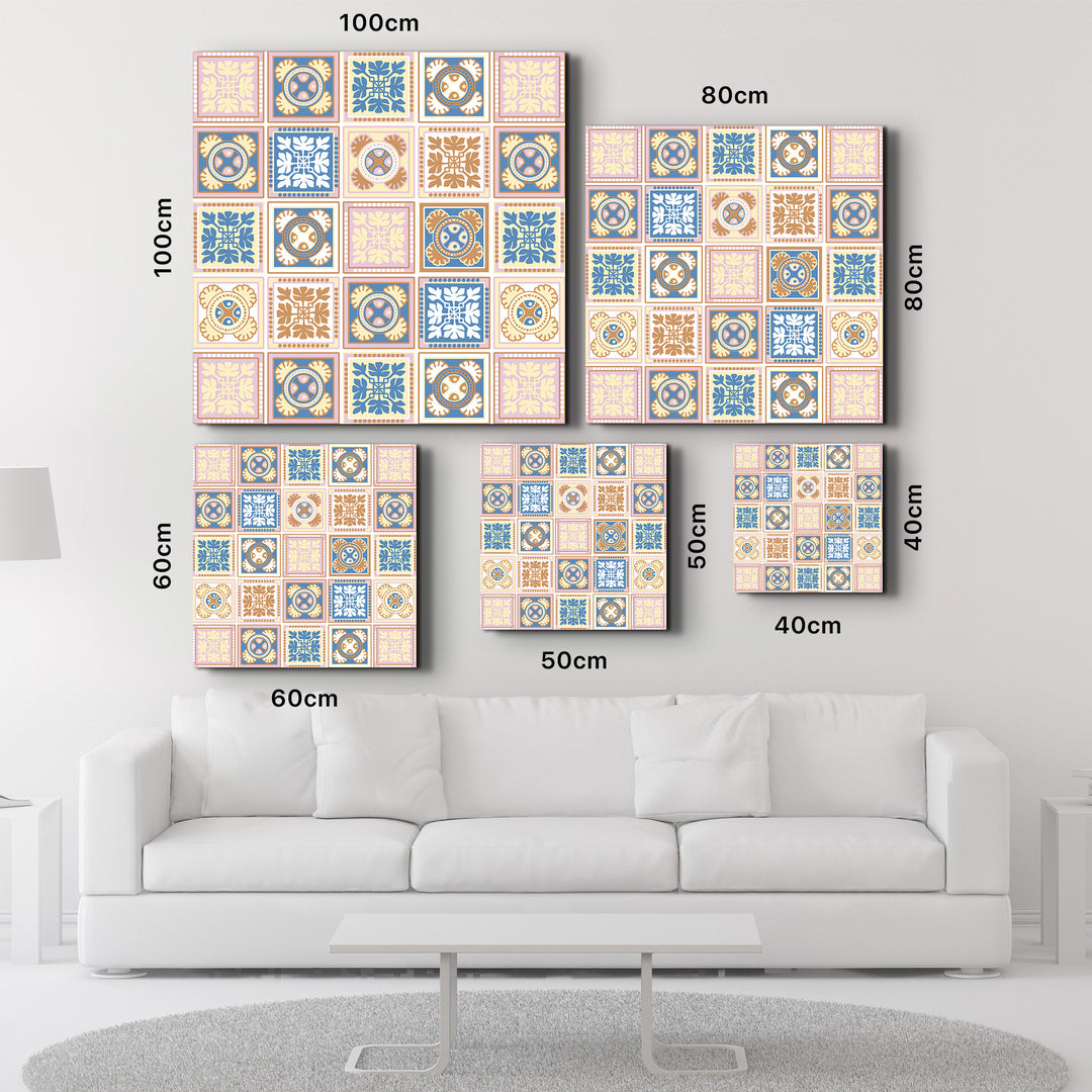 Powder-Pink Italian Ceramic Tiles Collection | Glass Wall Art