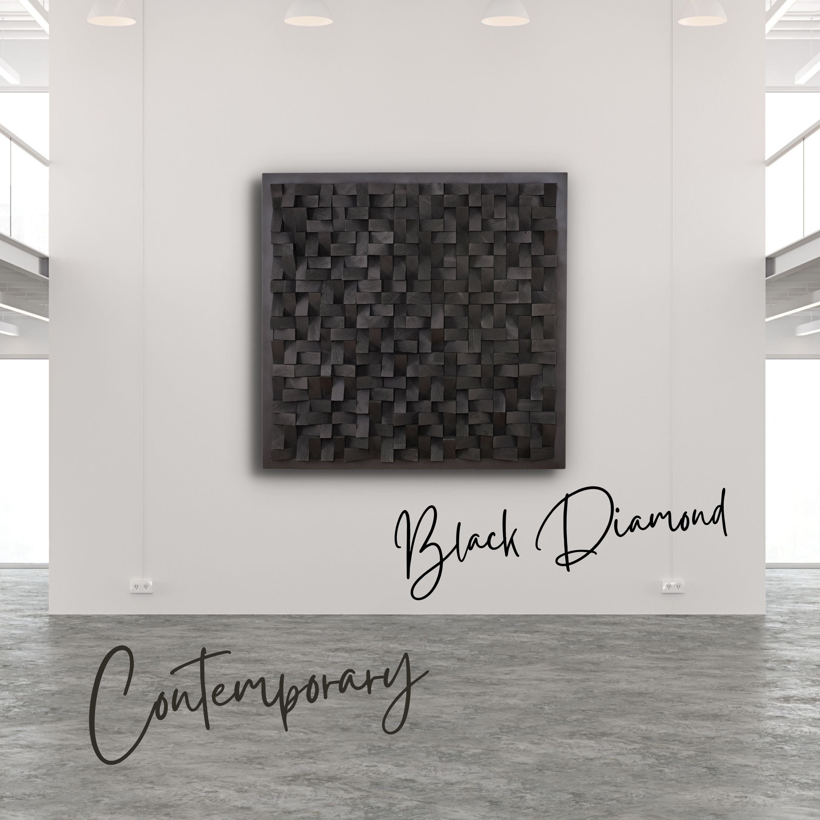 Glass print black diamond store