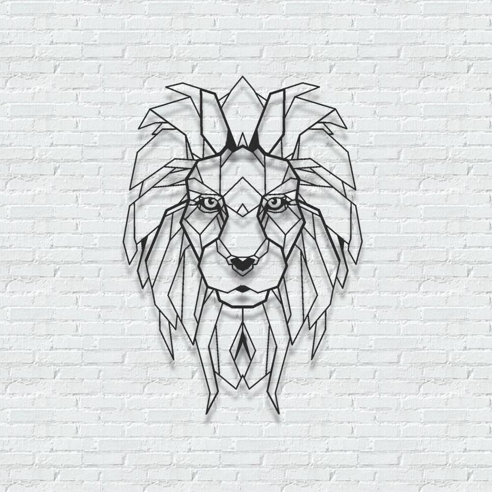 ・"Lion Head"・Premium Metal Wall Art - Limited Edition | Artdesigna Glass Printing Wall Arts.