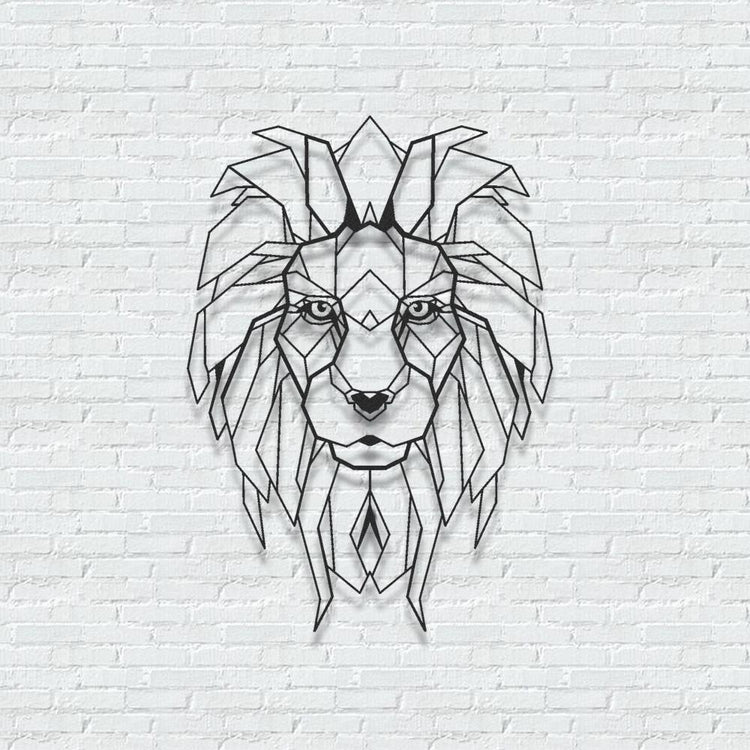 ・"Lion Head"・Premium Metal Wall Art - Limited Edition | Artdesigna Glass Printing Wall Arts.