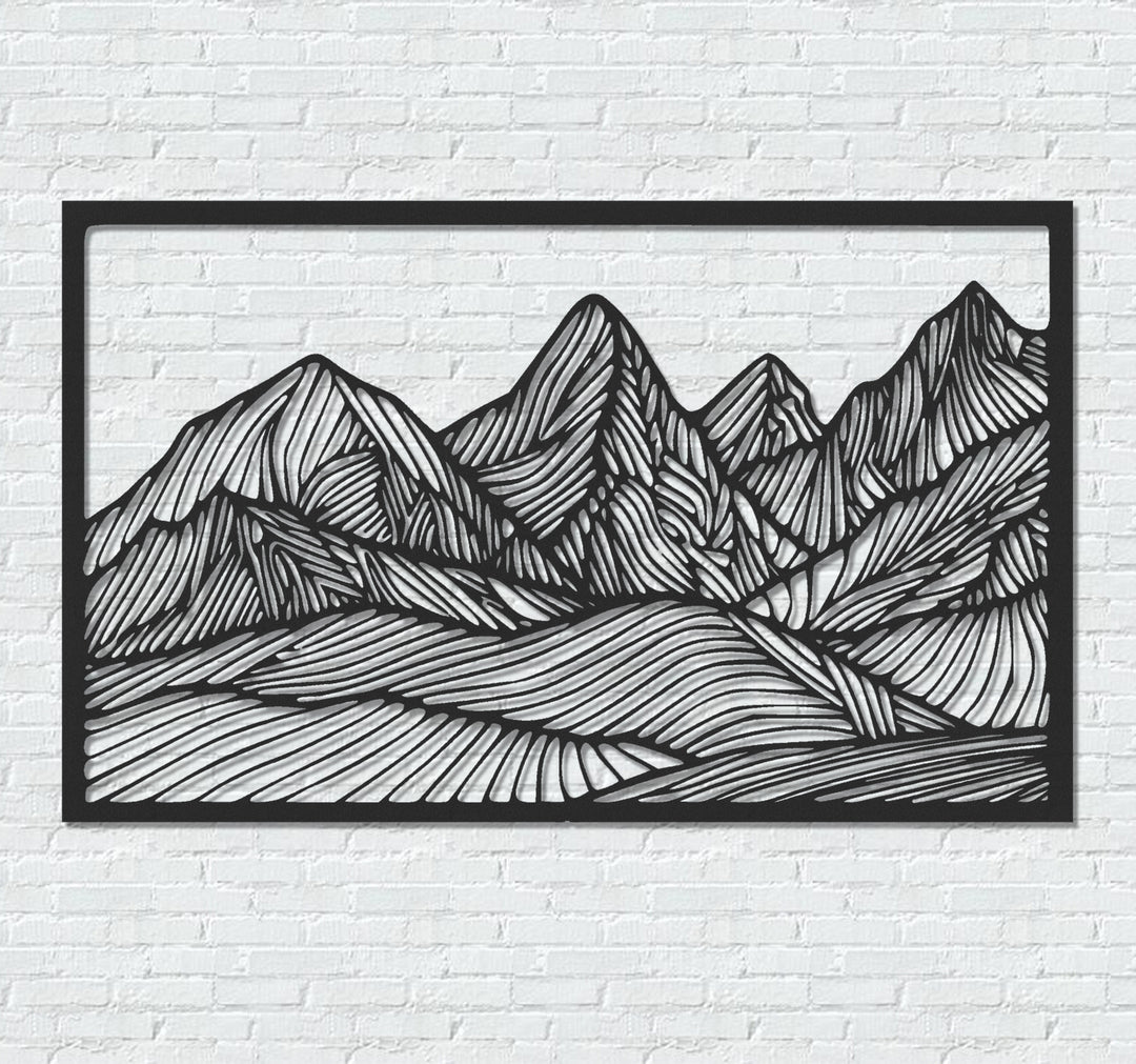 ・"Huge Mountains"・Premium Metal Wall Art - Limited Edition | Artdesigna Glass Printing Wall Arts.