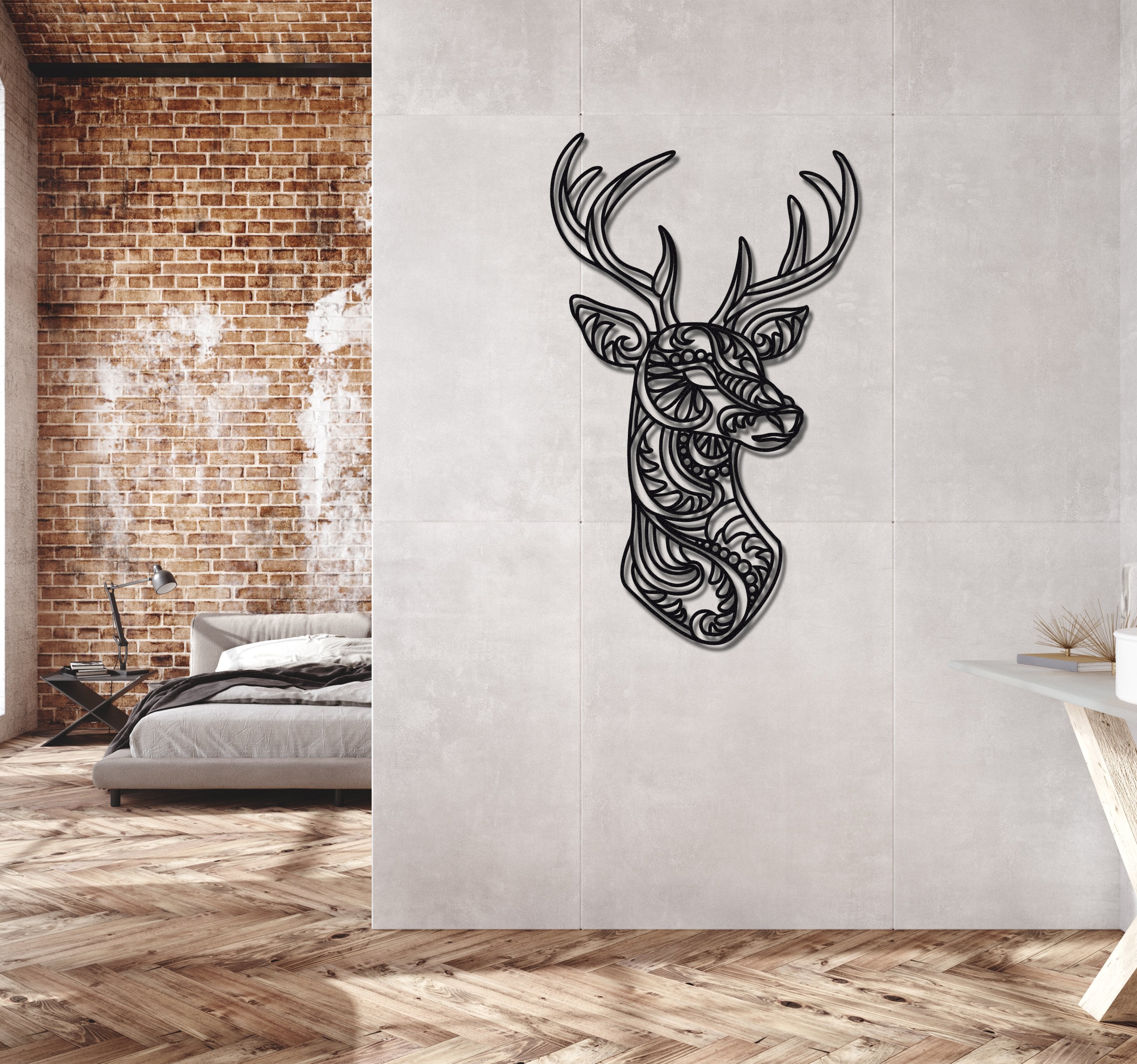 ・"Zentangle Deer"・Premium Metal Wall Art - Limited Edition | Artdesigna Glass Printing Wall Arts.
