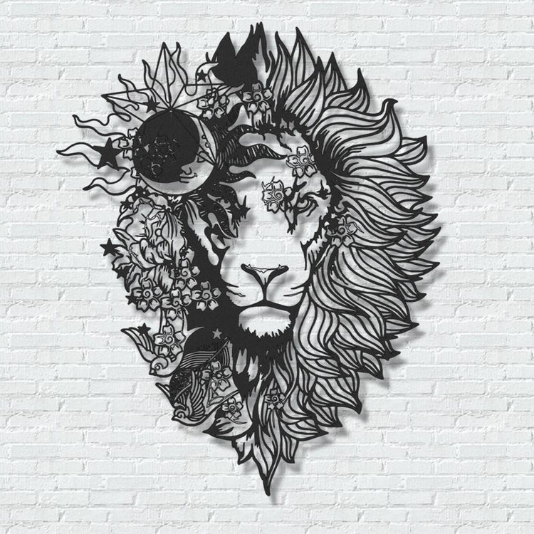 ・"Astro Lion"・Premium Metal Wall Art - Limited Edition | Artdesigna Glass Printing Wall Arts.