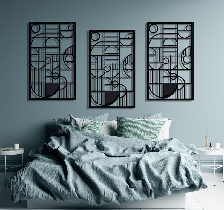 ・"Abstract Lines Vertical"・Premium Metal Wall Art - Limited Edition | Artdesigna Glass Printing Wall Arts.