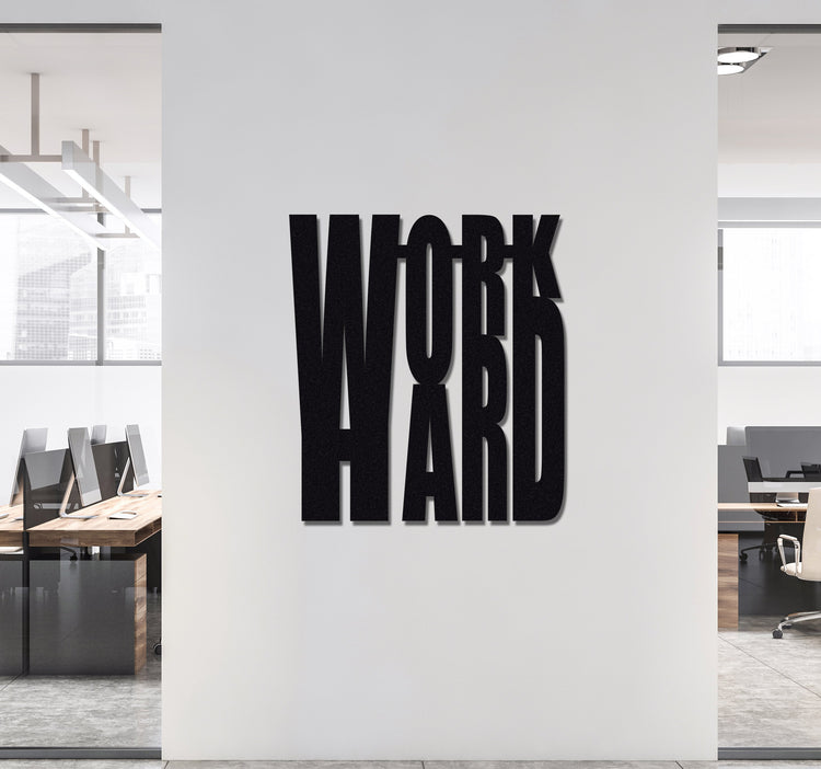 ・"Work Hard"・Premium Metal Wall Art - Limited Edition | Artdesigna Glass Printing Wall Arts.