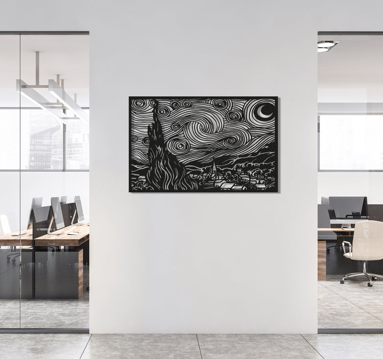 ・"Van Gogh Stary at Night"・Premium Metal Wall Art - Limited Edition | Artdesigna Glass Printing Wall Arts.