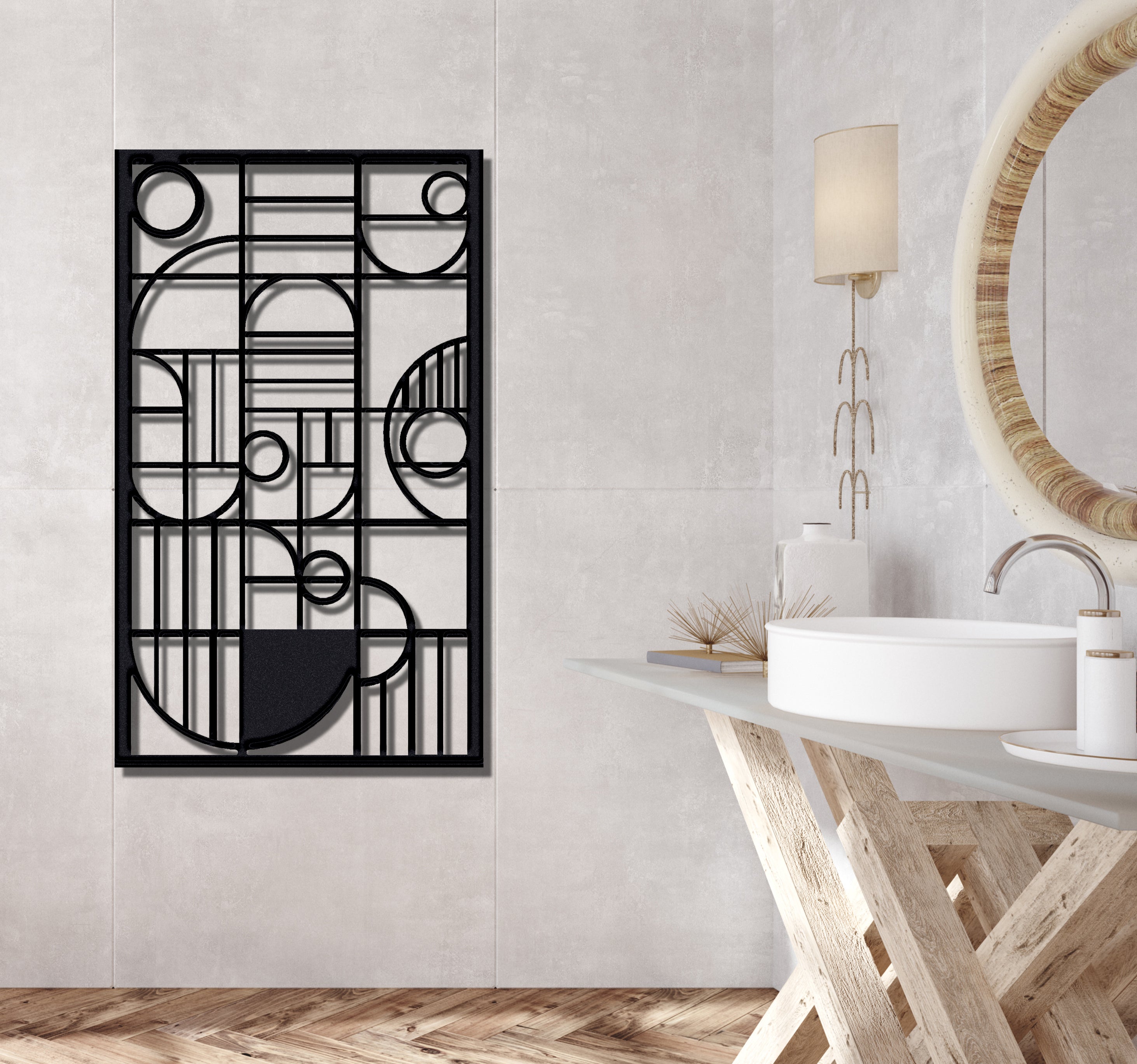・"Abstract Lines Vertical"・Premium Metal Wall Art - Limited Edition | Artdesigna Glass Printing Wall Arts.