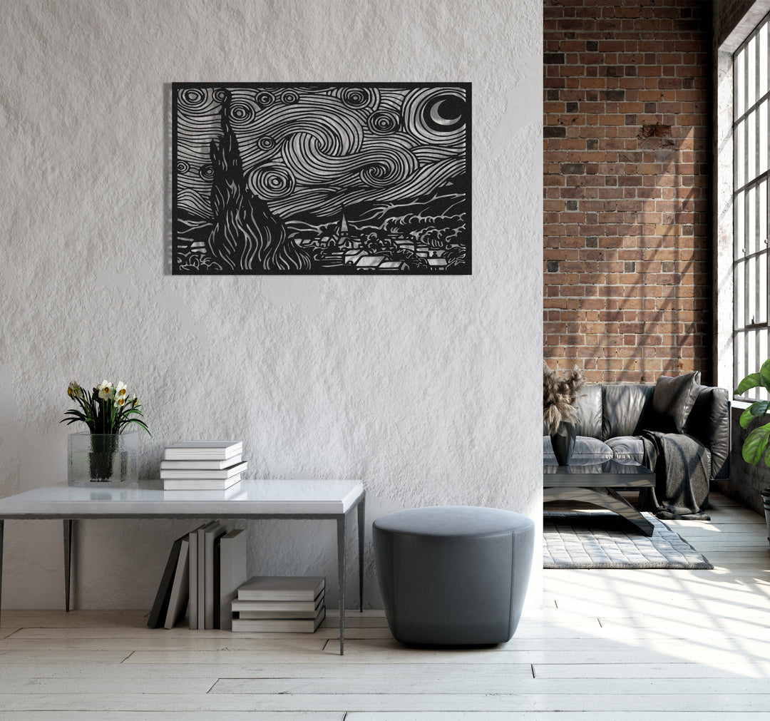 ・"Van Gogh Stary at Night"・Premium Metal Wall Art - Limited Edition | Artdesigna Glass Printing Wall Arts.