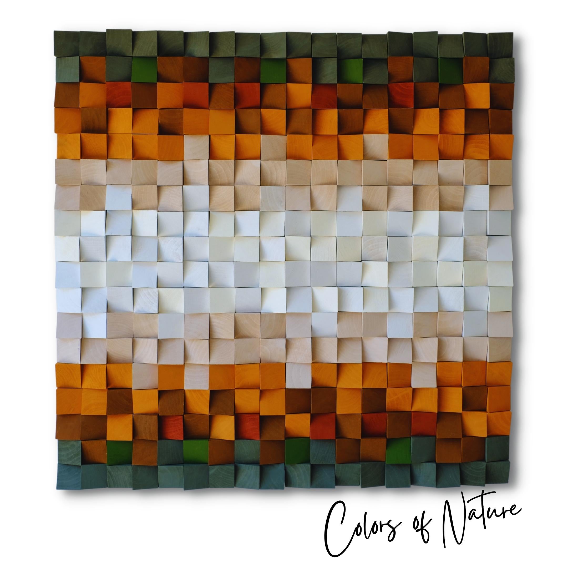 ・"Colours of Nature"・Premium Wood Handmade Wall Sculpture - Limited Edition | Artdesigna Glass Printing Wall Arts.